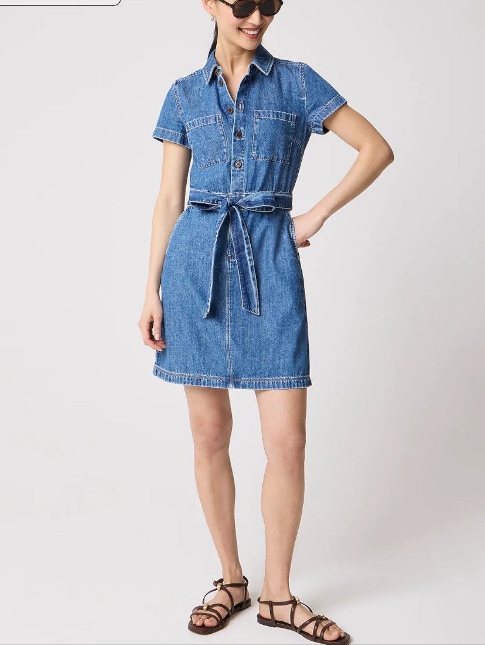 J Crew Factory Denim utility dress CI014 Size 10 NWT